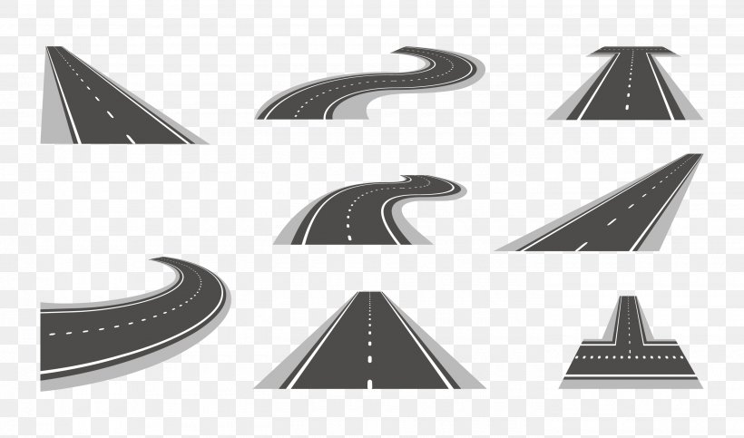 Highway Road, PNG, 2800x1650px, Highway, Black And White, Brand, Controlledaccess Highway, Logo Download Free