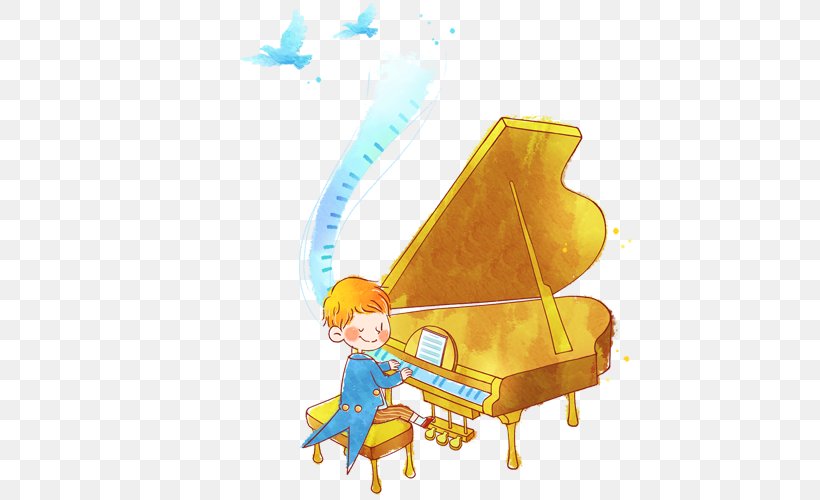 Player Piano Musical Note Wallpaper, PNG, 500x500px, Watercolor, Cartoon, Flower, Frame, Heart Download Free