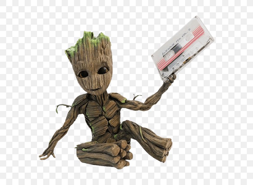 Baby Groot Star-Lord Rocket Raccoon Ego The Living Planet, PNG, 600x600px, Groot, Baby Groot, Compact Cassette, Ego The Living Planet, Fictional Character Download Free