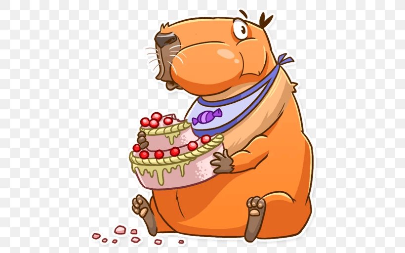 Capybara Telegram Sticker Messaging Apps Clip Art, PNG, 512x512px, Capybara, Art, Carnivoran, Cartoon, Dog Like Mammal Download Free
