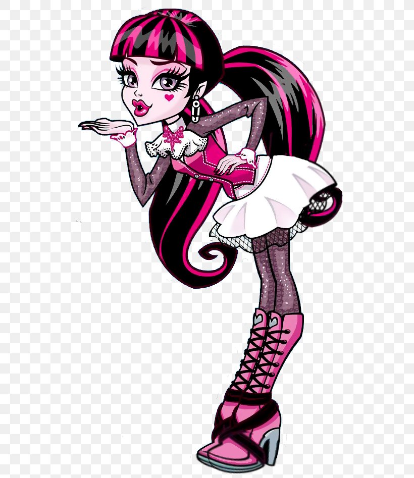 Monster High Draculaura Doll Monster High Original Gouls CollectionClawdeen Wolf Doll, PNG, 567x947px, Watercolor, Cartoon, Flower, Frame, Heart Download Free