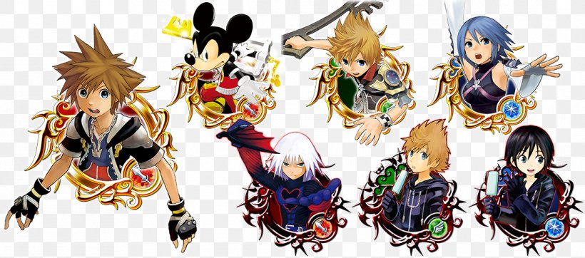 Kingdom Hearts χ KINGDOM HEARTS Union χ[Cross] Kingdom Hearts III Medal Riku, PNG, 1089x481px, Watercolor, Cartoon, Flower, Frame, Heart Download Free