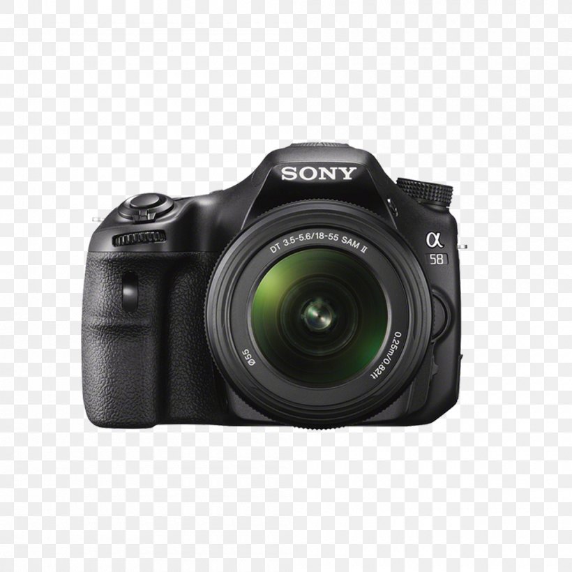 Sony Alpha 58 Sony Alpha 37 Sony SLT Camera Digital SLR, PNG, 1000x1000px, Sony Alpha 58, Camera, Camera Accessory, Camera Lens, Cameras Optics Download Free