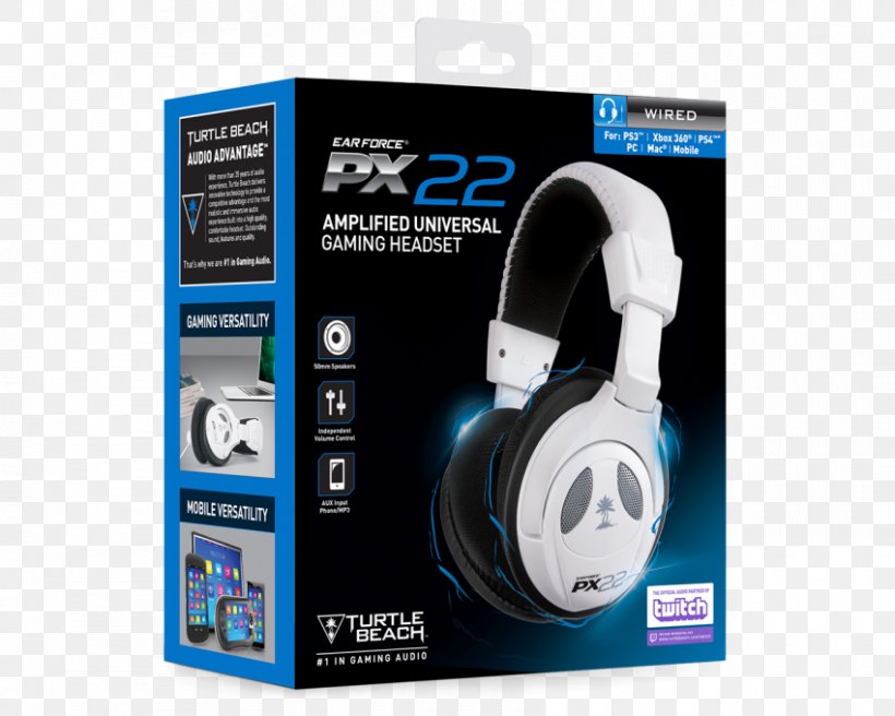 Headphones Headset Turtle Beach Ear Force PX22 Microphone Turtle Beach Corporation, PNG, 850x680px, Headphones, Amplifier, Audio, Audio Equipment, Electronic Device Download Free
