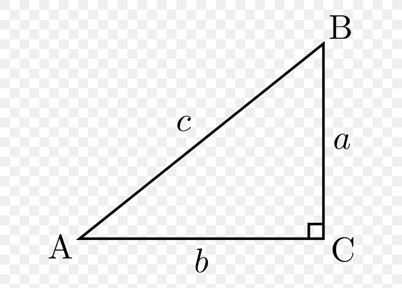 Right Triangle Hypotenuse Mathematics Trigonometry, PNG, 692x588px, Right Triangle, Area, Black, Black And White, Diagram Download Free