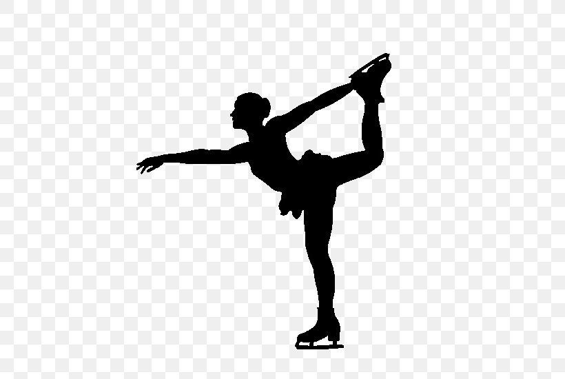 Figure Skating At The Olympic Games Ice Skating Ice Skate Wall Decal Figure Skating Club, PNG, 550x550px, Figure Skating At The Olympic Games, Arm, Balance, Black And White, Broomball Download Free