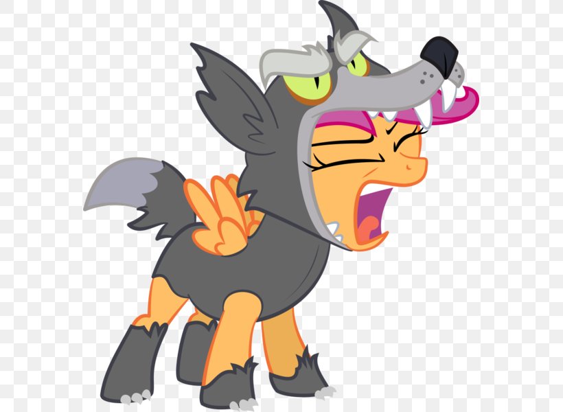 Pony Scootaloo Pinkie Pie Gray Wolf, PNG, 577x600px, Pony, Art, Artist, Cartoon, Costume Download Free