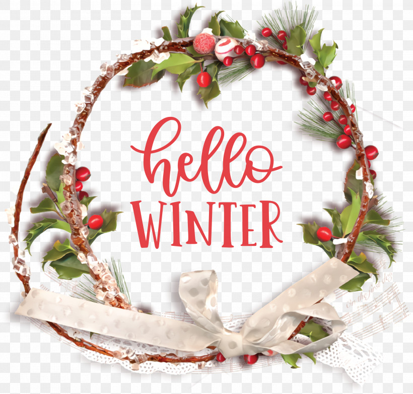 Hello Winter Winter, PNG, 3000x2862px, Hello Winter, Christmas Day, Christmas Decoration, Christmas Holiday Stocking, Christmas Ornament Download Free