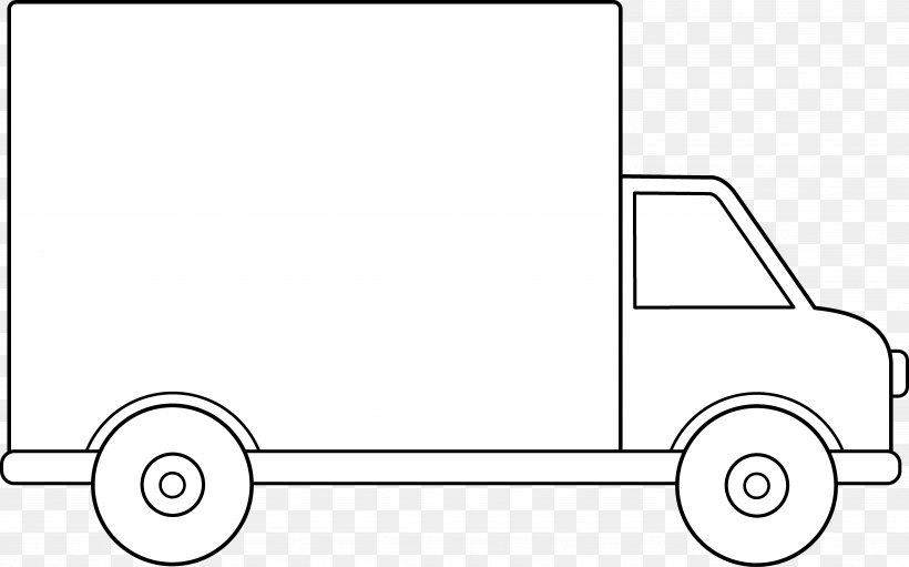 Pickup Truck Car Van Clip Art, PNG, 6721x4192px, Pickup Truck, Area, Automotive Design, Black, Black And White Download Free