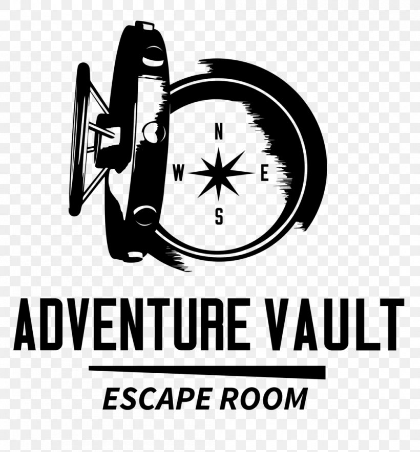 Adventure Vault | Escape Room Boca Raton Logo Team Building Business, PNG, 1000x1079px, Logo, Area, Black And White, Boca Raton, Brand Download Free