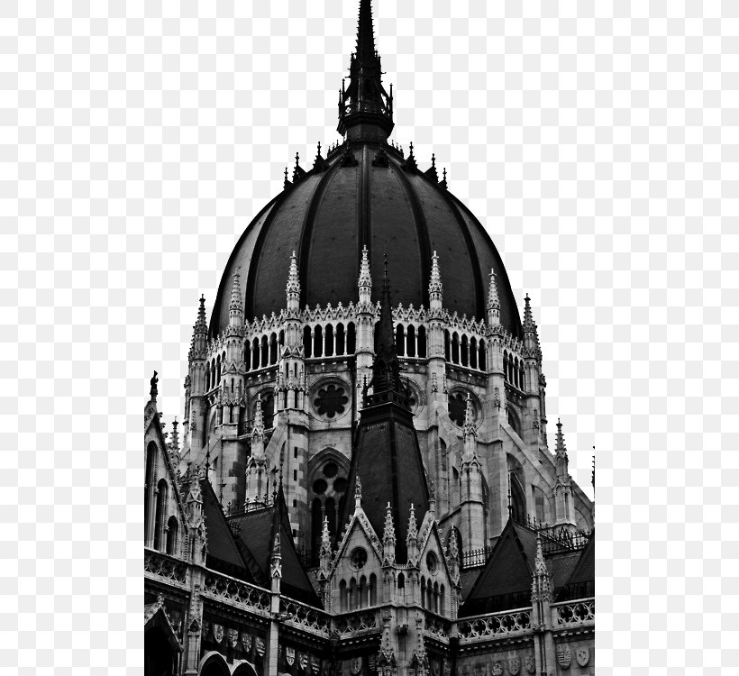 Hungarian Parliament Building Florence Cathedral Gothic Revival Architecture Image, PNG, 500x750px, Hungarian Parliament Building, Arch, Architecture, Black And White, Budapest Download Free