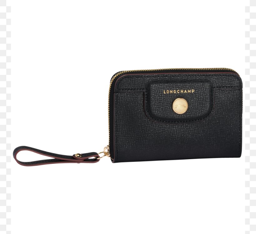 Longchamp Wallet Handbag Coin Purse Leather, PNG, 750x750px, Longchamp, Bag, Black, Brand, Clothing Download Free
