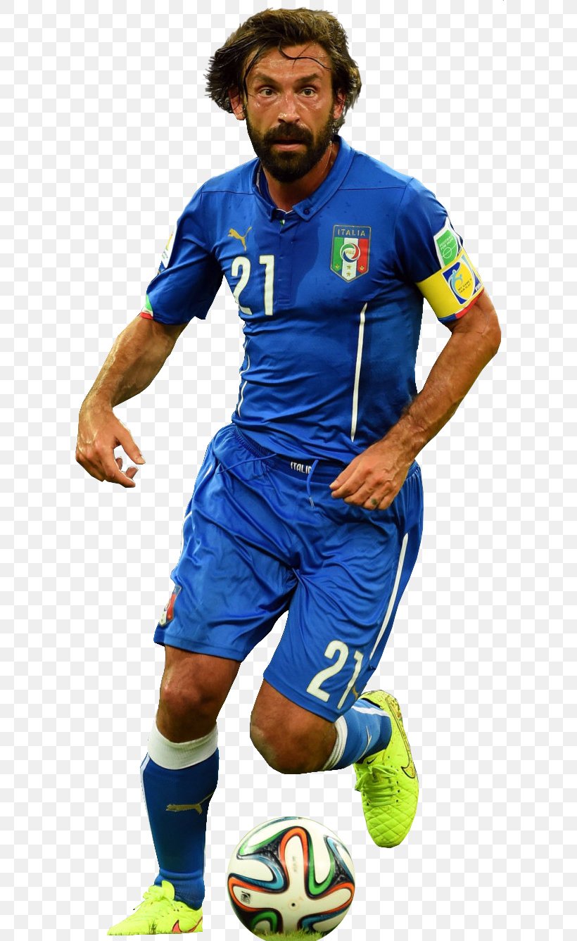 Andrea Pirlo Italy National Football Team J.League Jikkyō Winning Eleven 2001 2006–07 UEFA Champions League, PNG, 612x1337px, Andrea Pirlo, Ball, Blue, Claudio Marchisio, Clothing Download Free