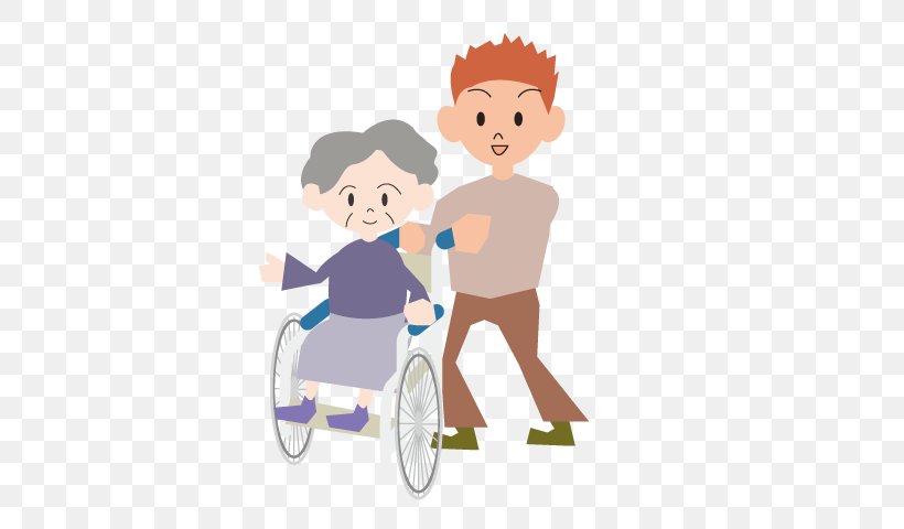 Clip Art Illustration Caregiver Wheelchair Health Care, PNG, 640x480px, Caregiver, Aged Care, Animation, Bicycle, Cartoon Download Free