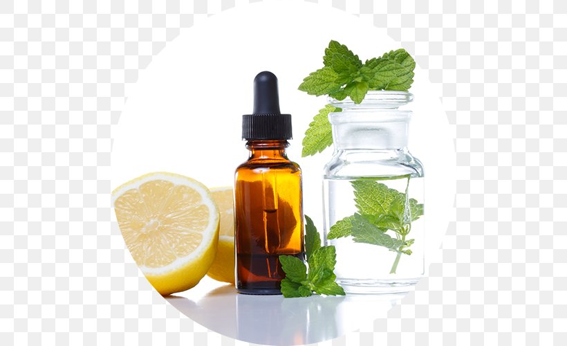 Essential Oil Lemon Balm Herbal Distillate, PNG, 500x500px, Essential Oil, Alternative Medicine, Aroma Compound, Aromatherapy, Bottle Download Free