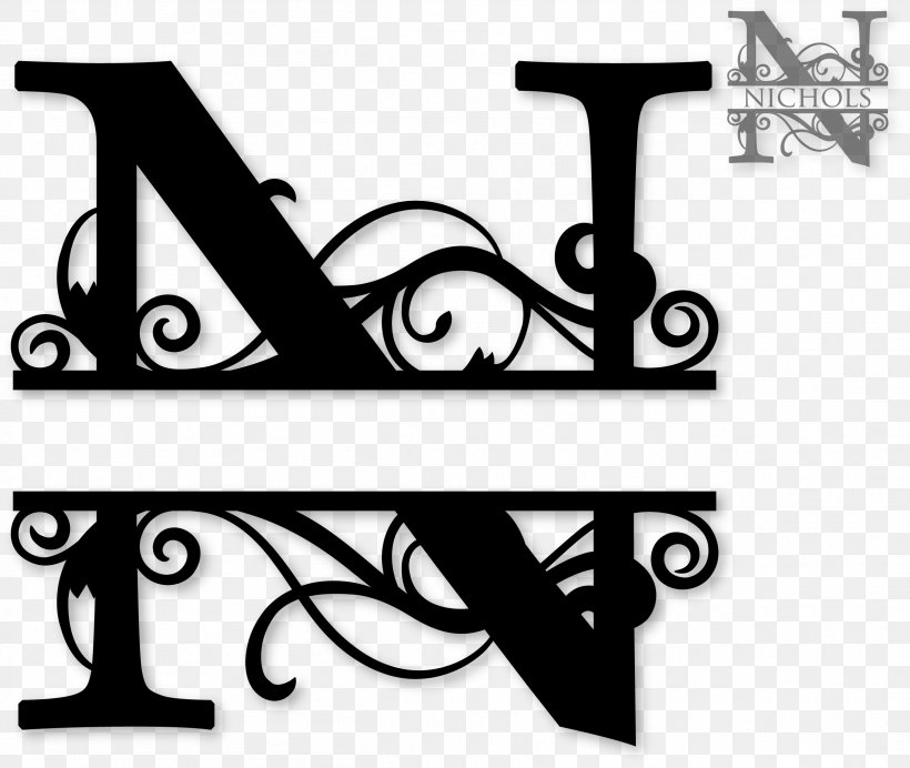 Monogram Decal Letter Initial, PNG, 2513x2122px, Monogram, Art, Artwork, Black And White, Decal Download Free