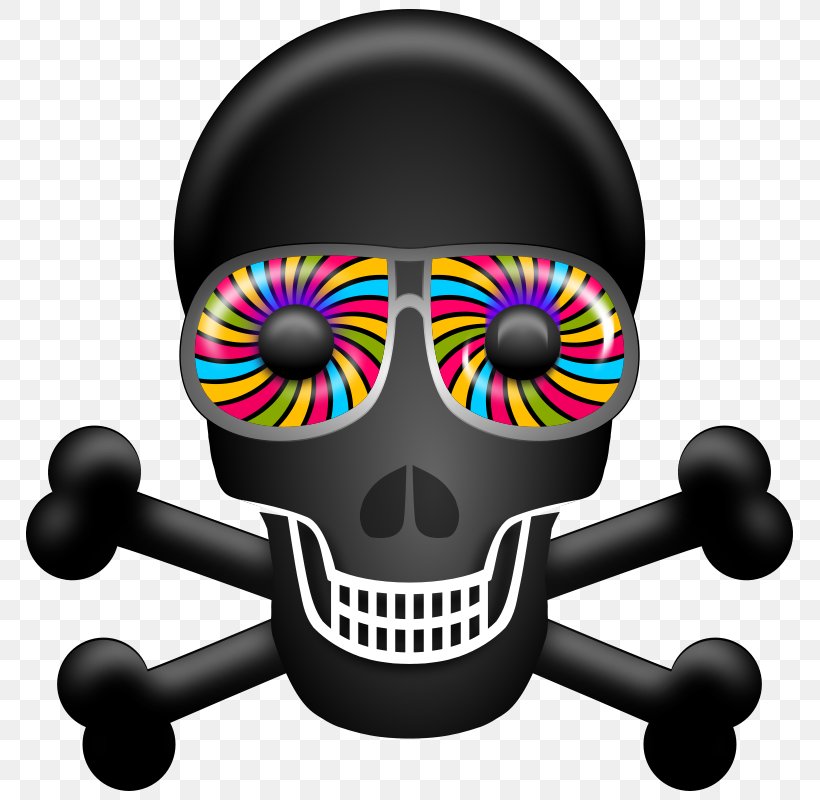 Skull & Bones T-shirt Psychedelic Art Clip Art, PNG, 785x800px, Skull Bones, Bone, Color, Drawing, Pixabay Download Free