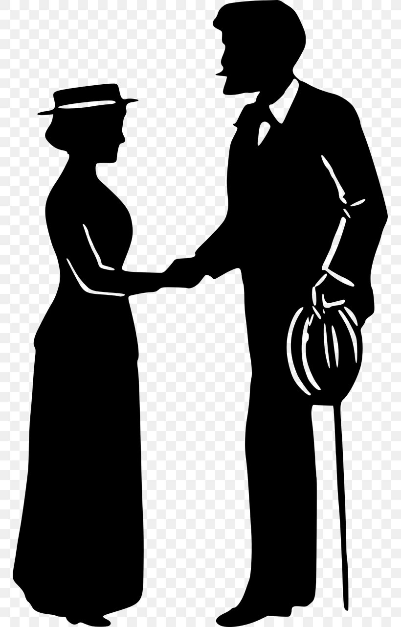 Woman Handshake Clip Art, PNG, 767x1280px, Woman, Black, Black And White, Communication, Dress Download Free