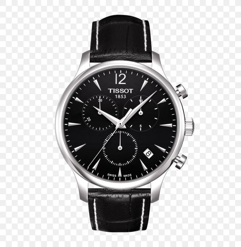 Tissot Men's Tradition Chronograph Tissot Men's Tradition Chronograph Watch Strap, PNG, 555x840px, Chronograph, Brand, Complication, Leather, Metal Download Free