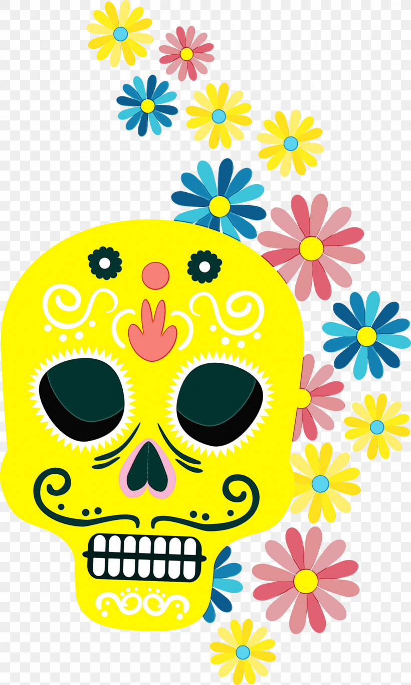 Floral Design, PNG, 1801x3000px, Calavera, Area, Calaveras, Cut Flowers, Day Of The Dead Download Free