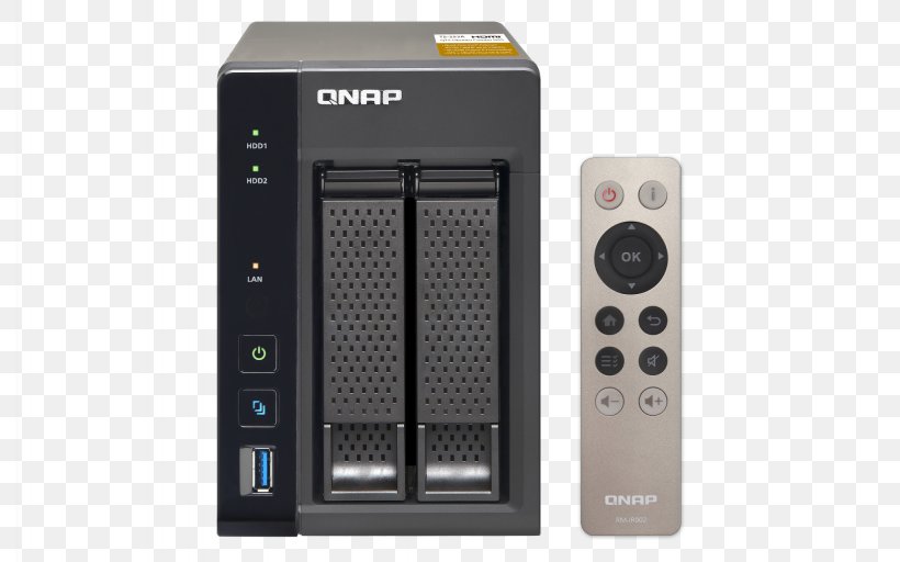 QNAP TS-253A NAS Mini Tower Ethernet LAN Black Network Storage Systems Qnap TS-253A-4G 2 Bay Nas Data Storage, PNG, 2048x1280px, Network Storage Systems, Audio Receiver, Computer Case, Computer Component, Computer Servers Download Free