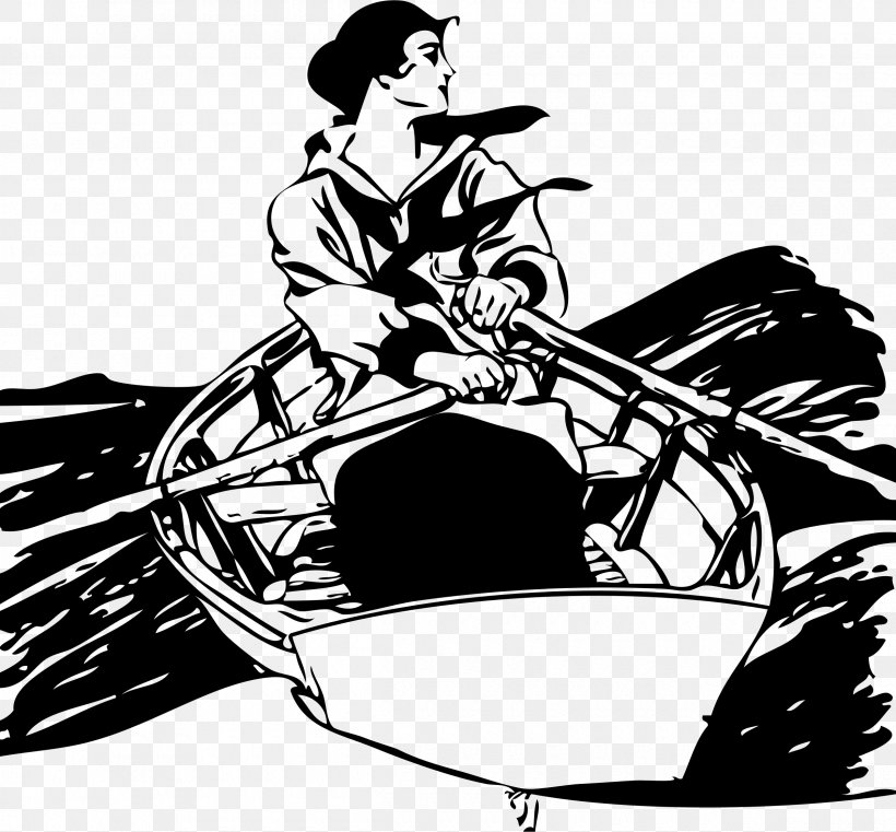 Rowing Boat Clip Art, PNG, 2400x2228px, Rowing, Art, Black And White, Boat, Child Download Free