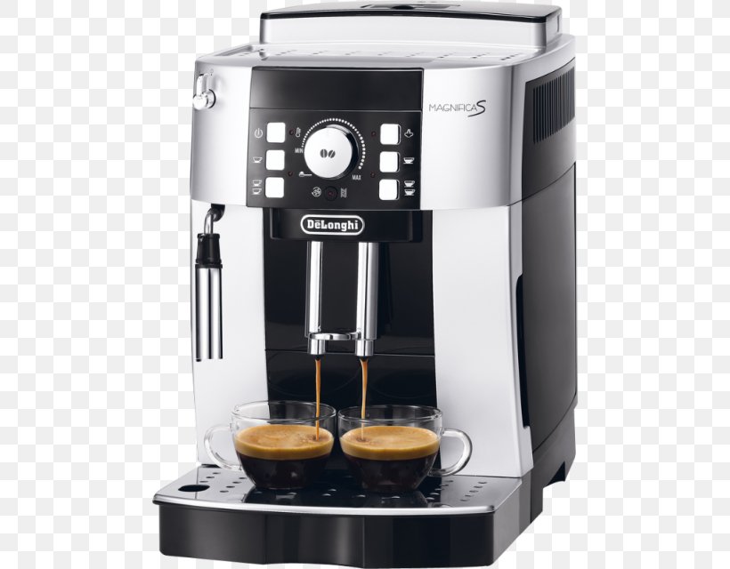 Espresso Coffeemaker De'Longhi Magnifica S ECAM 21.117, PNG, 640x640px, Espresso, Coffee, Coffeemaker, Drip Coffee Maker, Espresso Machine Download Free