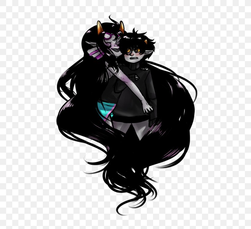 Cat Illustration Black Hair Supervillain Purple, PNG, 472x750px, Watercolor, Cartoon, Flower, Frame, Heart Download Free