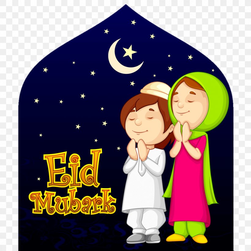 Eid Mubarak Eid Al-Adha Eid Al-Fitr Wish, PNG, 1000x1000px, Eid Mubarak,  Cartoon, Chaand Raat,