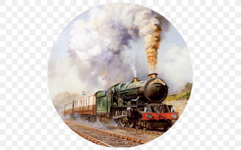 Train Rail Transport Steam Locomotive Painting, PNG, 512x512px, Train, Art, British Rail, Drawing, Locomotive Download Free