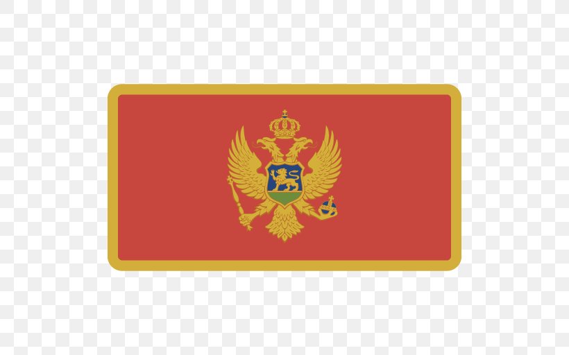 Brand Crest Rectangle Yellow Label, PNG, 512x512px, Montenegro, Brand, Crest, Flag, Flag Of Montenegro Download Free