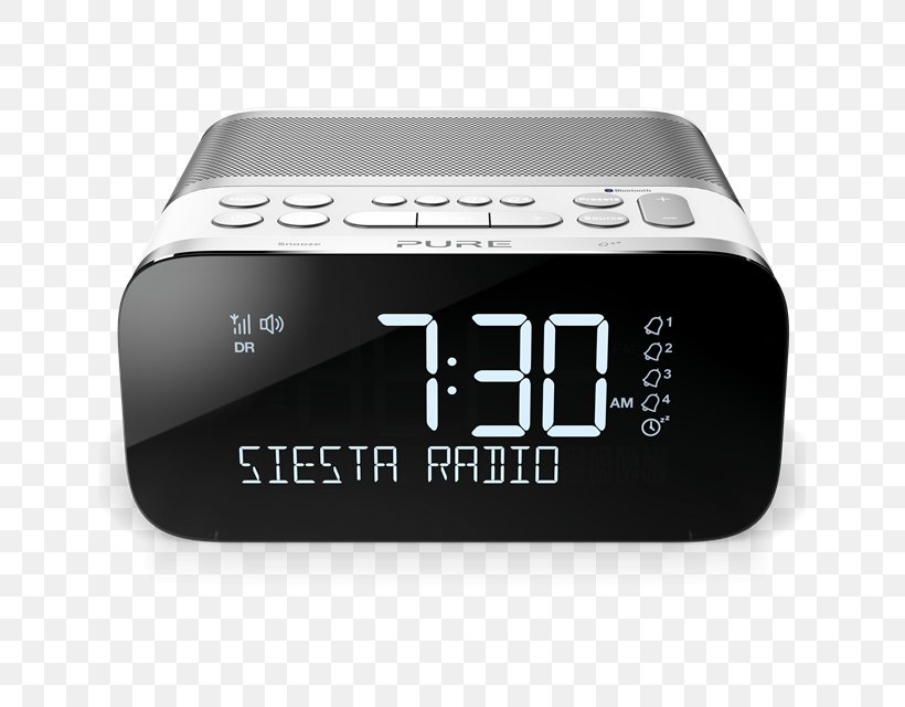 Digital Audio Broadcasting Pure Digital Radio FM Broadcasting, PNG, 640x640px, Digital Audio Broadcasting, Alarm Clock, Alarm Clocks, Clock, Compact Disc Download Free