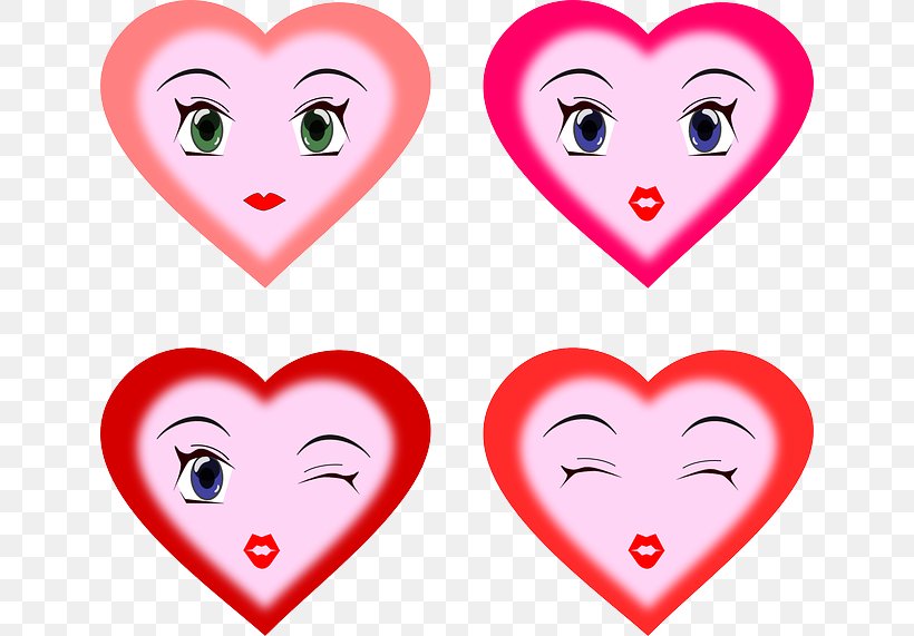Smiley Heart Emoticon Clip Art, PNG, 640x571px, Watercolor, Cartoon, Flower, Frame, Heart Download Free