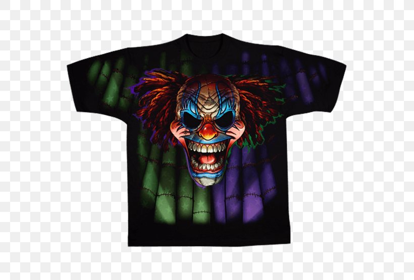 T-shirt Joker Evil Clown Dark Fantasy, PNG, 555x555px, Tshirt, Art, Bozo The Clown, Clown, Costume Download Free