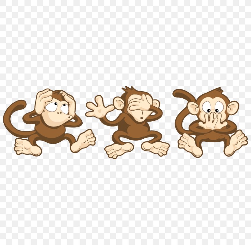 Three Wise Monkeys The Evil Monkey, PNG, 800x800px, Three Wise Monkeys, Animal Figure, Art, Big Cats, Carnivoran Download Free