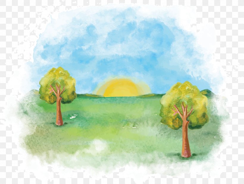 Watercolor Forest Vector, PNG, 2215x1676px, Watercolor Painting, Art, Child Art, Grass, Green Download Free
