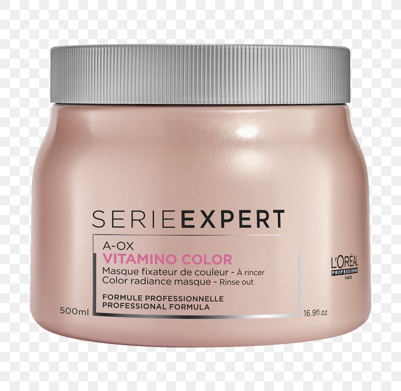 L'Oréal Professionnel Série Expert VITAMINO COLOR A-OX Color Radiance Protection + Perfecting Jelly Masque L'Oréal Professionnel Série Expert VITAMINO COLOR A-OX Shampoo Expert Vitamino Color Crema 750ml Facial, PNG, 700x800px, Facial, Color, Cream, Hair, Mask Download Free