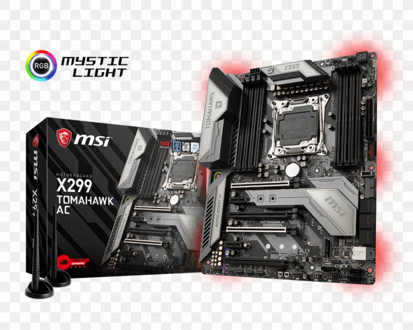 LGA 2066 Intel X299 Mainboard MSI X299 Base Intel 2066 Form Factor DDR4 SDRAM, PNG, 1024x819px, Lga 2066, Atx, Brand, Central Processing Unit, Chipset Download Free