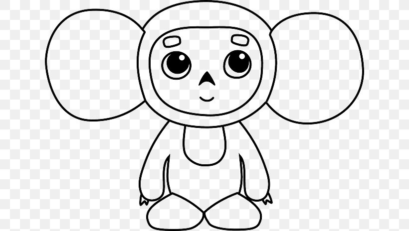 Cheburashka Coloring Book Colouring Pages Clip Art Drawing, PNG, 640x464px, Watercolor, Cartoon, Flower, Frame, Heart Download Free