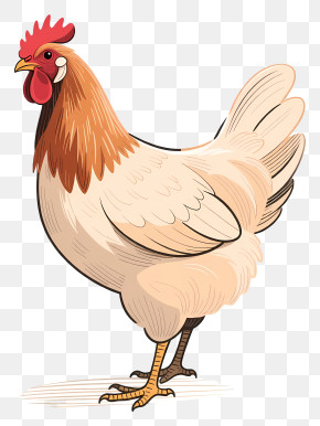 Farm Hen Illustration PNG