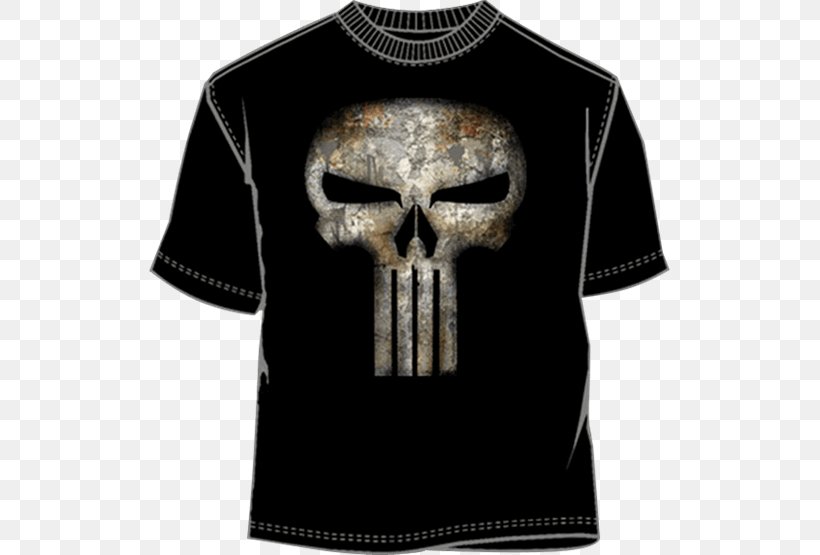 T-shirt Punisher Superhero Clothing, PNG, 555x555px, Watercolor, Cartoon, Flower, Frame, Heart Download Free