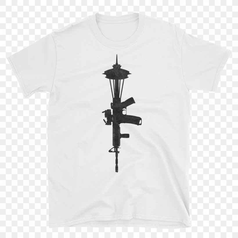 T-shirt White M4 Carbine Magpul Industries Sleeve, PNG, 1000x1000px, Tshirt, Ar15 Style Rifle, Assault Rifle, Black, Black And White Download Free