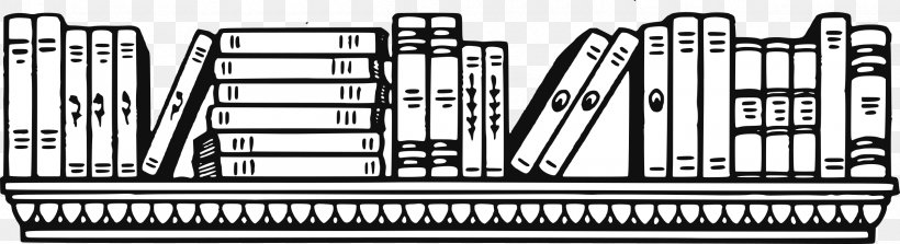 Bookcase Shelf Clip Art, PNG, 2400x654px, Bookcase, Black And White, Book, Home Fencing, Library Download Free