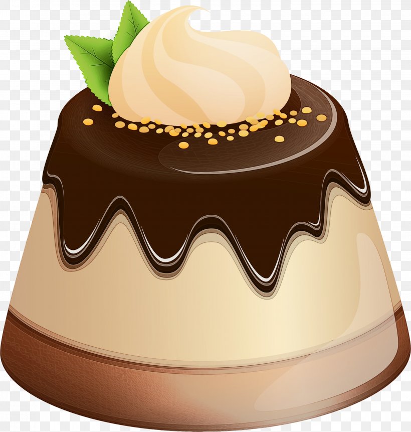 Chocolate, PNG, 2857x3000px, Watercolor, Bavarian Cream, Blancmange, Chocolate, Cuisine Download Free