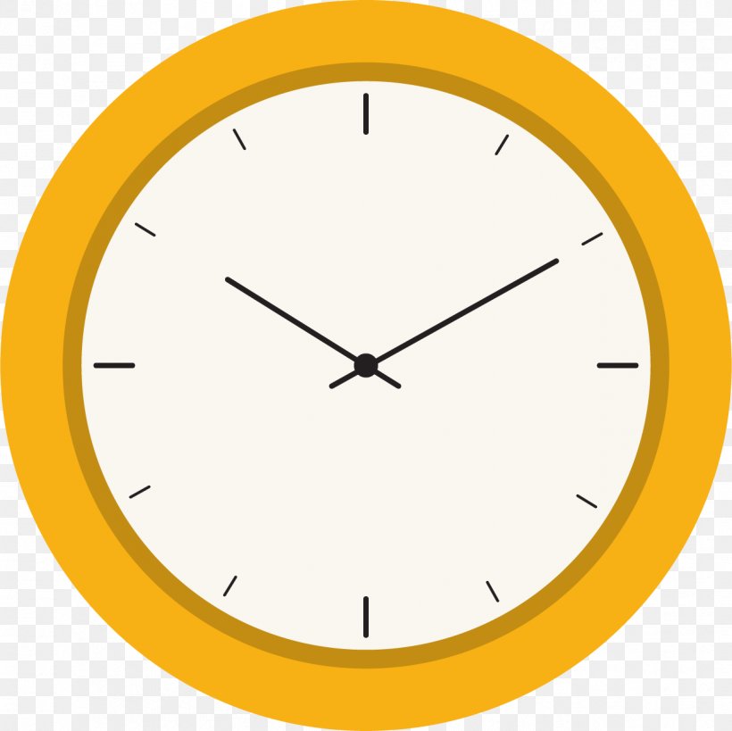 Clock Yellow Euclidean Vector Computer File, PNG, 1249x1248px, Clock, Area, Clock Face, Designer, Dial Download Free