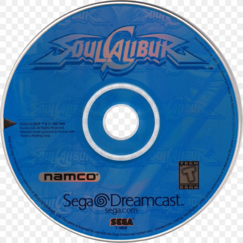 Soulcalibur Dreamcast Video Game Compact Disc, PNG, 1000x1000px, Soulcalibur, Brand, Compact Disc, Computer Hardware, Data Storage Device Download Free