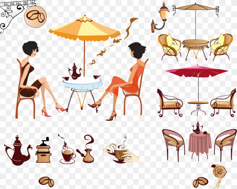 Coffee Cafe Drink Illustration, PNG, 944x753px, Coffee, Bar, Cafe, Cartoon, Chair Download Free