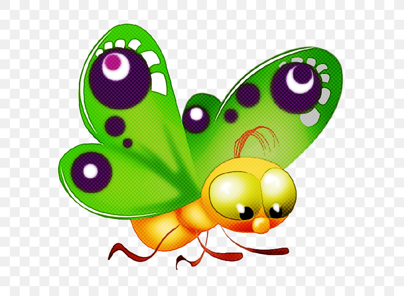 Insect Green Butterfly Cartoon Moths And Butterflies, PNG, 600x600px, Insect, Butterfly, Cartoon, Green, Moths And Butterflies Download Free