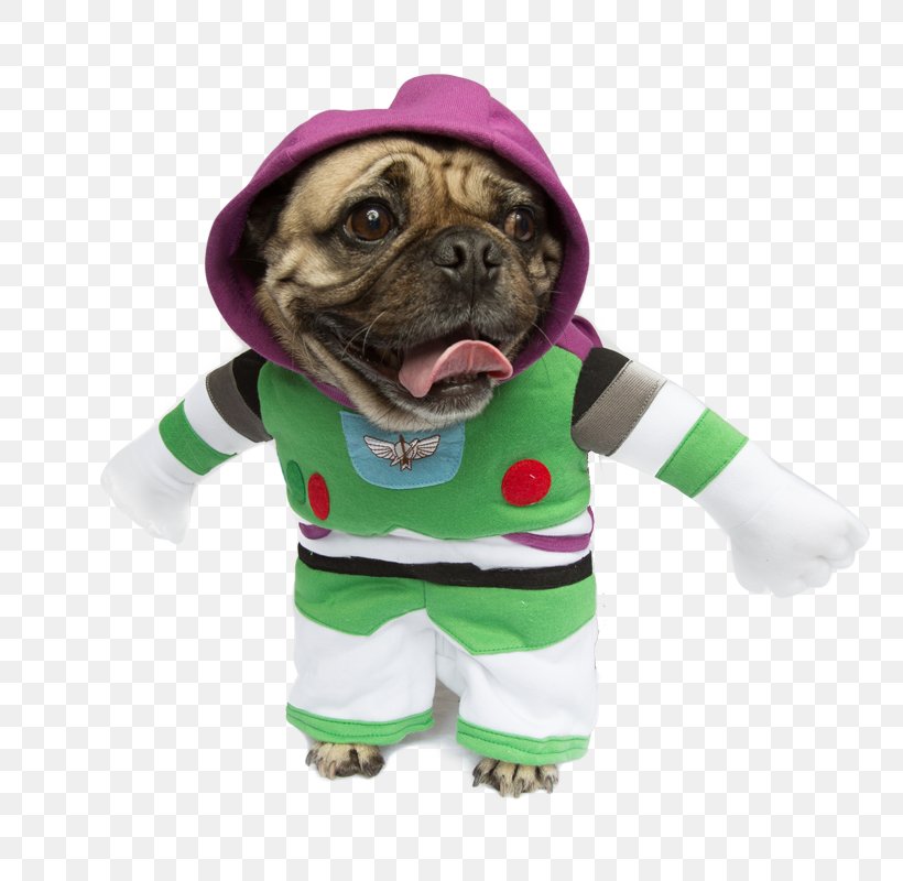 Pug Buzz Lightyear Dog Breed Costume Puppy, PNG, 800x800px, Pug, Buzz Lightyear, Carnivoran, Christmas Ornament, Clothing Download Free