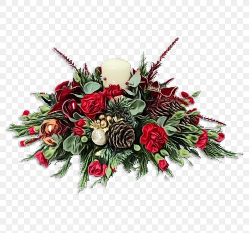 Red Christmas Ornament, PNG, 800x768px, Watercolor, Anthurium, Artificial Flower, Artwork, Bouquet Download Free